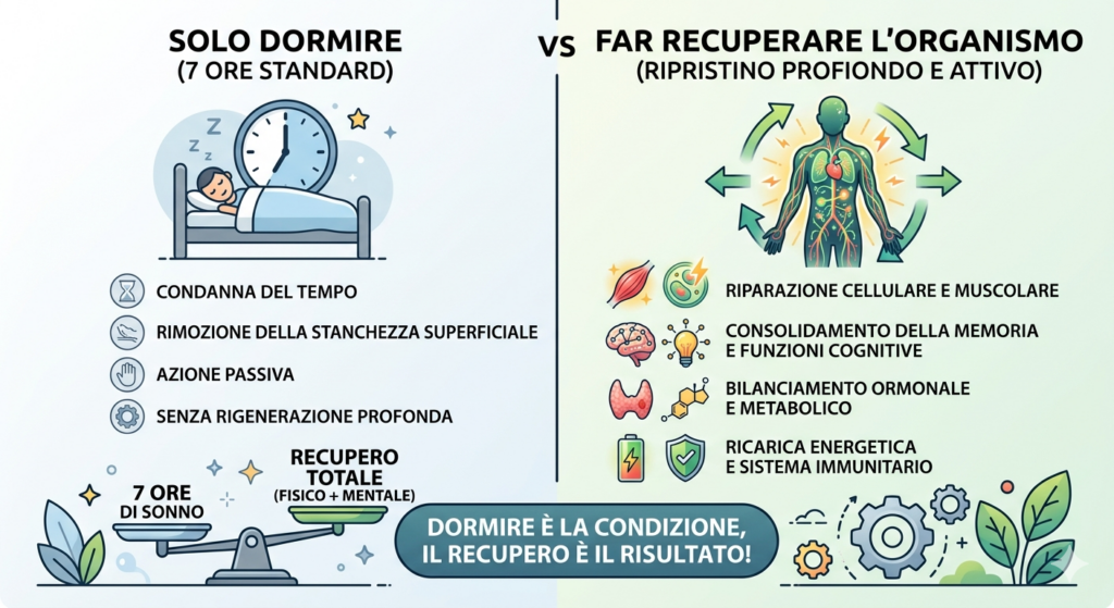 Non basta dormire per dire di aver recuperato